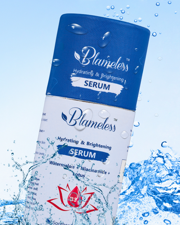 Blameless Hydrating & Brightening Serum | With Watermelon, Niacinamide & Lotus Extracts | For Oily, Acne-Prone & Congested Skin | 50ml